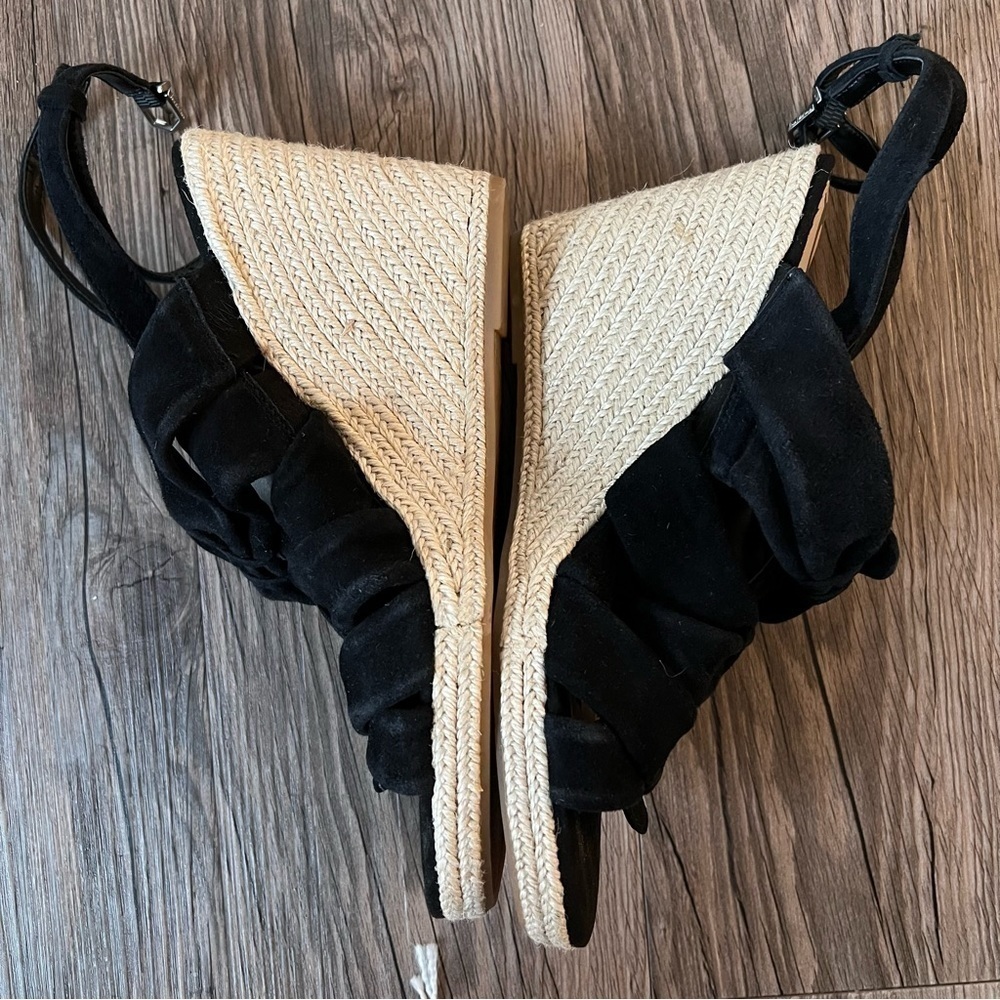 Nwot Sam Edelman Women's Awan Suede Espadrille Wedge Sandals Size 9.5 - Picture 5 of 6